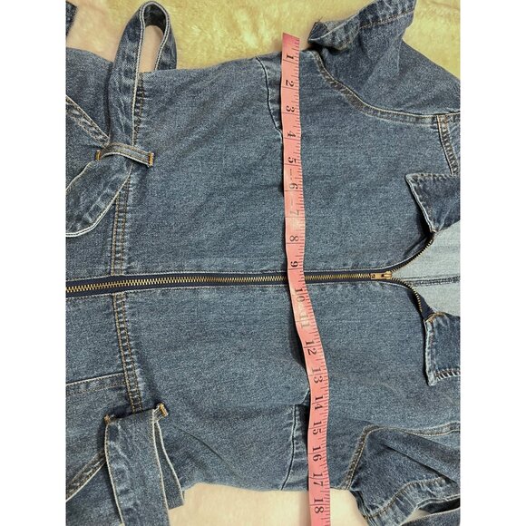 Sofie The Label Blue Denim Ashton Jumpsuit With Belt & Pockets Size M - Picture 5 of 9